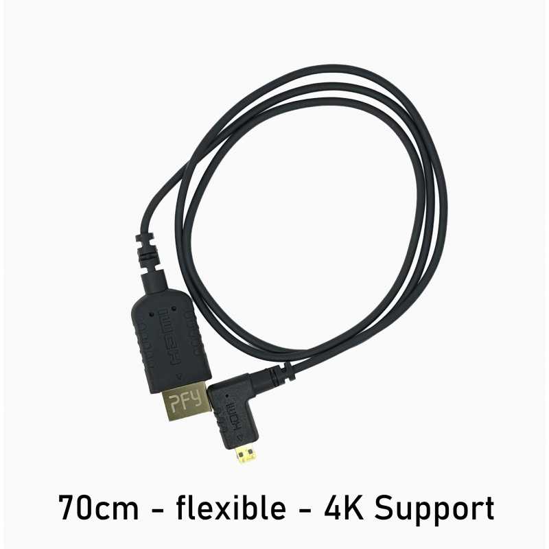 PFY - Ultra Thin 4K HDMI Cable 70cm - HDMI A to 90D